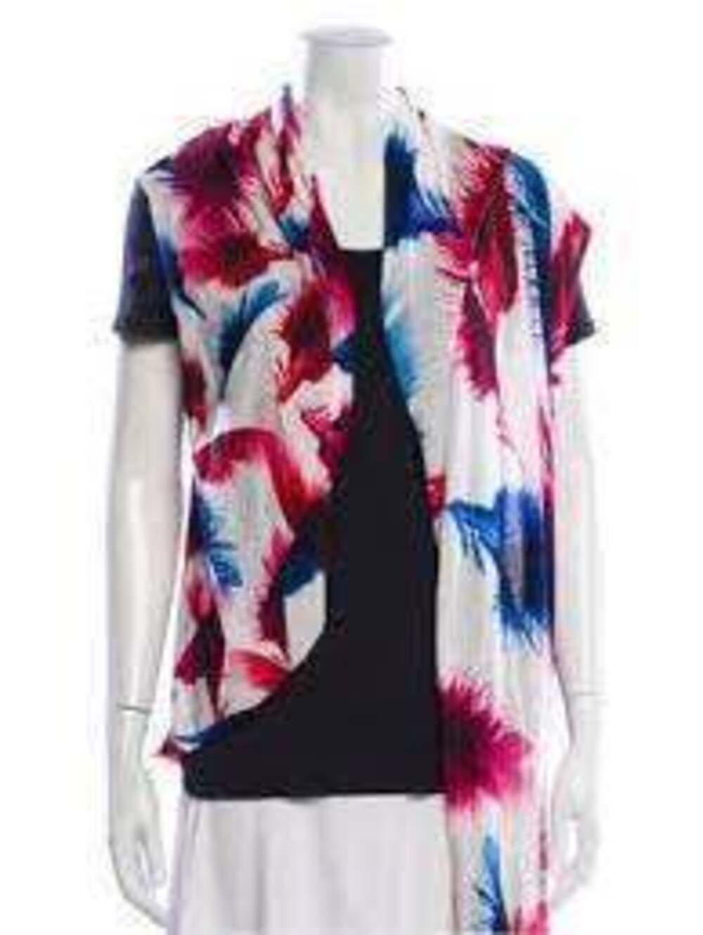 BNWT- Y2K Alexander McQueen Navy Blue Cotton shirt with scarf accent - Sz M